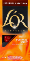 Кофе натуральный жареный молотый ароматизированный в капсулах Pumpkin spice Espresso L'OR к/у 52г