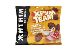 Сухарики з житнім борошном Буженина та французька гірчиця ХрумTeam м/у 90г