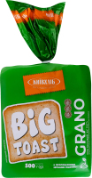 Хлеб нарезной тостовый цельнозерновой с пророщенными зернами пшеницы Grano Биг тост Київхліб м/у 500г