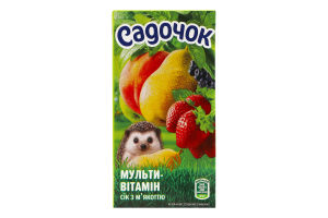 Сік з м'якоттю пастеризований Мультивітамін Садочок т/п 500мл