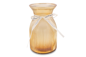 Ваза коричневе скло 20*11см