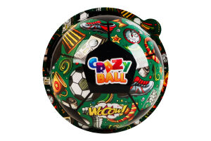 Мяч пластиковый для девочки и мальчика с конфетами и сюрпризом Crazy ball Wooow п/у 90г в ассорт