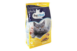Корм для котів PreVital з курятиною сухий