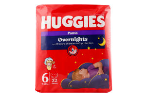 Підгузники-трусики дитячі 15-25кг 6 Overnights Pants Huggies 22шт