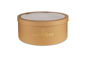 Коробка Le Silpo з вікном кругла крафт 40*17см