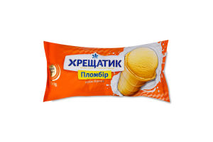 Морозиво 12% пломбір у вафельному стаканчику Крем-брюле Золотий стандарт Хрещатик м/у 90г