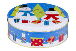 Smart Living Holiday Round Cookie Tin