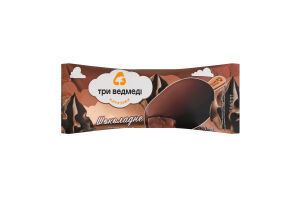 Морозиво шоколадне в кондитерській глазурі Три ведмеді м/у 70г