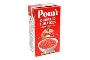 Томаты нарезанные кубиками пастеризованные Pomi т/п 1кг