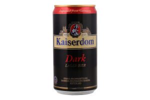 Пиво 0.25л 4.7% темное фильтрованное пастеризованное Lager Dark Kaiserdom ж/б