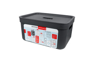 Корзина Simple 15л граніт Алеана