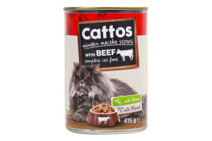 Корм д/котів з смаком яловичини 415г ж/б Кетос