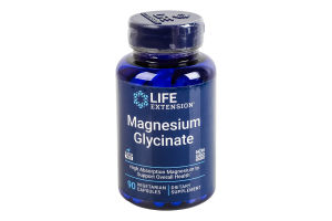 Добавка диетическая вегетарианские капсулы Глицинат магния Life Extension 90шт