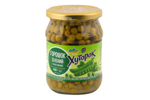 Горошок зелений 460г твіст/б Хуторок