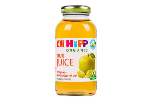 Сок для детей от 4мес яблочно-виноградный Organic Hipp с/бут 0.2л