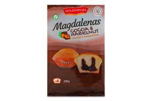 Пирожные с кремом из какао и лесными орехами Magdalenas Delasheras м/у 220г