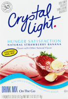 Crystal Light Natural Strawberry Banana Hunger Satisfaction Drink Mix On The Go- 7 CT