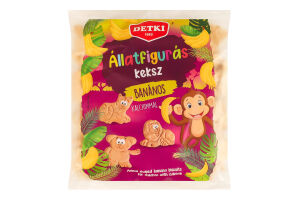 Печенье со вкусом банана с кальцием Зверюшки Detki м/у 160г