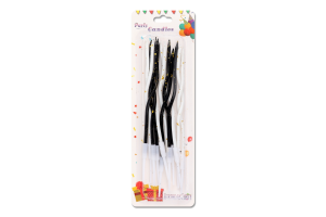 Свеча с подставкой черно-белая волнистая 15см №01KYYW006 Greenwich Products Co. Limited 12шт