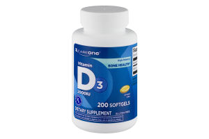 CareOne Vitamin D3 2000IU Softgels - 200 CT