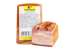 Продукт зі свинини копчено-варений Грудинка «Делікатесна» вищого сорту