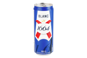 Пиво специальное 330мл 4.8% светлое пшеничное пастеризованное Blanc Kronenbourg 1664 ж/б