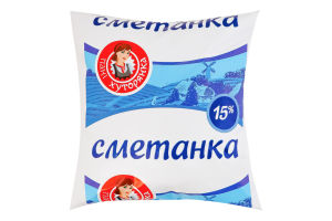 Продукт сметанный 15% молокосодержащий Сметанка Пані Хуторянка м/у 400г