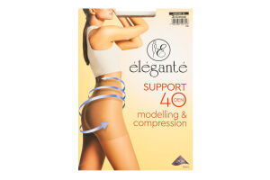 Колготки жіночі Elegante Support Modelling&Compression 40den 2 bronz