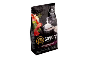 Корм сухой Fresh Turkey&Lamb Medium Savory м/у 3кг