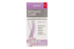 Гель-крем для интимной гигиены успокаивающий Sensitive Intimate сare Cleanness+ 310г