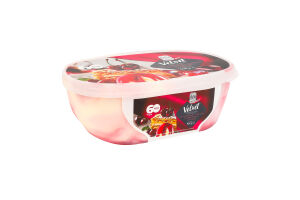 Мороженое 10% двухслойное с наполнителем Черешня Торт Наполеон-черешня Velvet Лімо п/у 500г