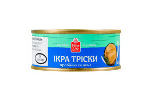 Икра трески пробойная соленая с добавлением масла Fine Life ж/б 80г