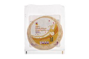 Ahold Flour Tortilla 100% Whole Wheat Medium - 8 CT