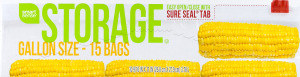 Smart Sense Storage Bags Gallon Size - 15 CT
