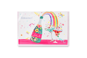 Листівка Happy.com POP-UP 3D Шампанське з конверт