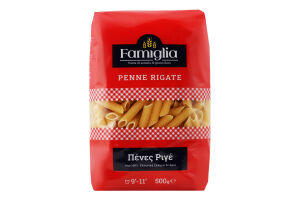 Изделия макаронные из твёрдых сортов пшеницы Penne Rigate Famiglia м/у 500г