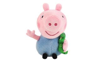 Игрушка мягкая для детей от 3лет 15см №46130 Peppa pig Джордж Beanie babies TY 1шт