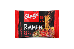 Лапша быстрого приготовления с соусом со вкусом говядины Рамен Glads м/у 105г