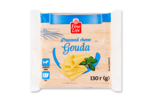 Сыр плавленый 36% Гауда Fine Life м/у 8x16.25г