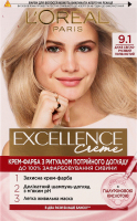 Крем-фарба д/волосся Екселенс Крем 9.1 дуже світло-русявий попелястий Лореаль