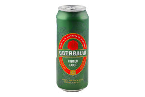 Пиво 0.5л 4.9% Lager Premium Oberbaum ж/б