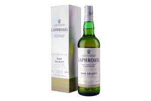 Віскі 700мл 40% шотландське односолодове Oak select Laphroaig к/у