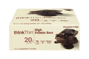 thinkThin High Protein Bars Chocolate Fudge - 10 CT