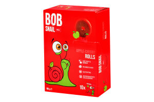 Конфеты фруктовые натуральные Яблоко-вишня Roll Bob Snail к/у 10х10г