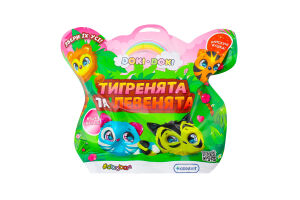 Іграшка-сюрприз для дітей від 3років м'яка колекційна №40/CN23 Тигренята та левенята Doki Doki Sbabam 1шт