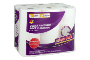 Ahold Ultra Premium Soft & Strong Bath Tissue - 18 CT