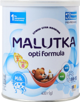 Смесь молочная сухая для детей от рождения 1 Opti Formula Malutka ж/б 400г