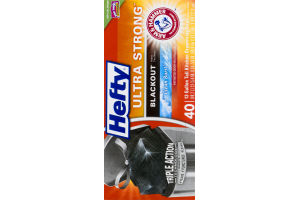 Hefty Ultra Strong Blackout Tall Kitchen Drawstring Bags Clean Burst - 40 CT