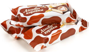 Вафлі глазуровані з молочною начинкою Лінива корівка Roshen кг
