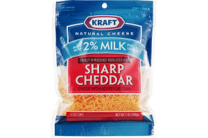 Kraft Reduced Fat Shredded Cheese Sharp Cheddar